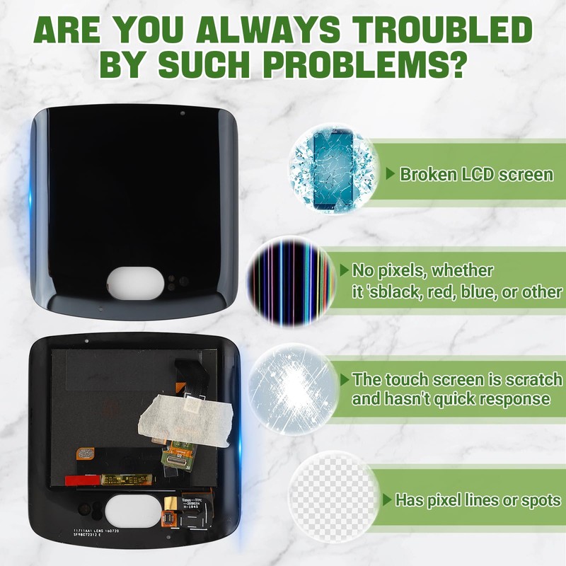 SWARK New LCD Display Compatible with Moto Razr 5G 2020