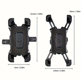 Motorcycle Phone Mount with Auto Lock – Anti-Shake Bike Phone Holder, Handlebar Cradle Compatible with 4.7"-6.8" Phones