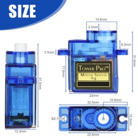 HOTUT 3 Pcs Digital Servo Motor Kit, Metal Gear High Speed Torque Digital Servo Motor, Steering Servo Motor, 180° RC Micro Servo Motor for RC Helicopter Airplane Car Boat Robot Controls