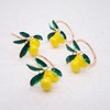 Tropical Yellow Lemon Napkin Rings Set of 4,Wedding Napkin Holder