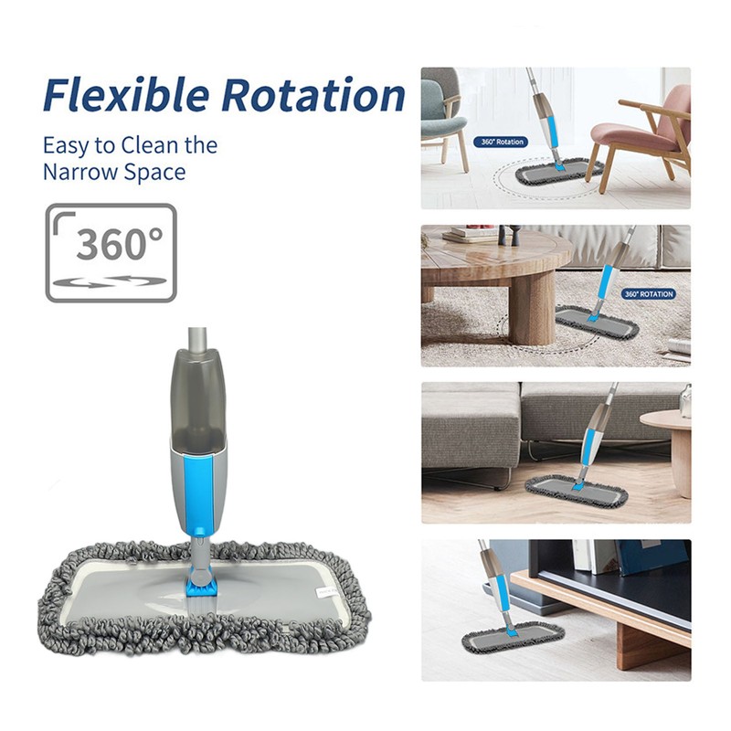 Spray Mop Versatile 300ml Refillable Bottle Dust Removal Floor Cleaning