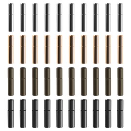 VGOL 40pcs Cord End Caps 2mm Push Tube Clasps Bracelet End Clasp Jewelry Making Finding for Bracelet Necklace Black Rose Gold Bronze Silver
