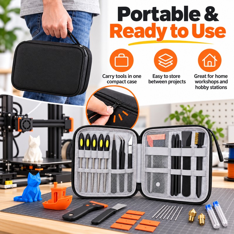 3D Printer Tool Kit for Print Cleanup and Maintenance –