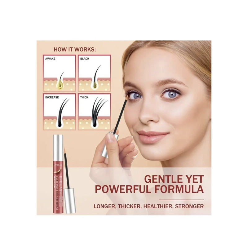 LASHJAR Upgraded Eyelash Growth Serum, Premium Lash Serum Eyebrow Enhancer