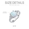 DIYA Opal Rings for Women 925 Sterling Silver Celtic Knot