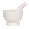 Creative Co-Op Marble Mortar and Pestle, White