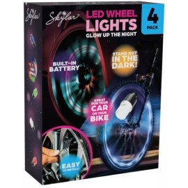 Skylar Motion Activated LED Bike Wheel Spoke Lights Wheely Bicycle Lights 4 Count