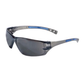 Radnor Cobalt Classic Series Safety Glasses With Charcoal Frame, Gray Lens And Adjustable Temples