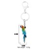 WEVENI Acrylic Macaw Parrot Keychain Bird Keyring For Women Girls