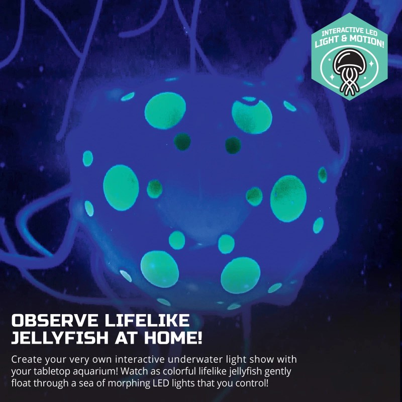 Discovery Kids 15 Lighting Options LED Jellyfish Aquarium Lamp with