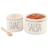 Mud Pie Salsa & Guac Bowl Set, white, salsa 3""
