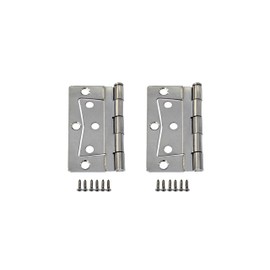 QCAA Heavy Non-Mortise Butterfly Hinge for Mobile Home/RV, 3.5", Removable Loose Pin, Satin Nickel, 12 Pack, Made in Taiwan