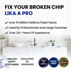 Granite Repair Kit (White) I Suitable for Most Repairs I Also for Tile, Porcelain, Countertop, Fiberglass & Ceramic Surfaces I Fix Broken Chips & Cracks in Minutes