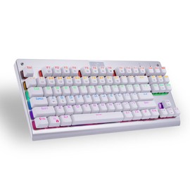 Granvela MechanicalEagle Z-77 75% Mechanical Keyboard | Aluminium Panel | Clicky Blue Switches | Rainbow LED Backlit | N-Key Rollover | 87-Key Tenkeyless | Hot Swappable |Spare Switches Included