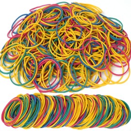 Rubber Bands Size#16 Mixed Color Elastic Rubber Band 550Pcs 200grams Office Supplies File Folders Litter Box