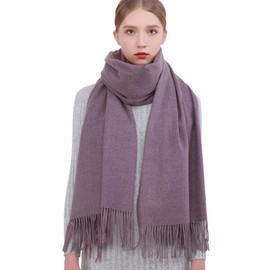 RIIQIICHY Winter Scarf for Women Purple Pashmina Shawls Wraps for Evening Dresses Large Warm Soft Scarves