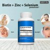 Vispura Biotina 10000 Mcg Zinc Selenio, Vegano, 365 Tabletas Na