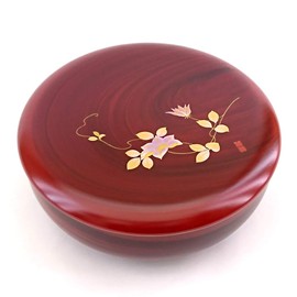 Nakanishi-kougei 0011028 Wood Grain Japanese Sweetware 7.1 inches (18 cm), Red, Diameter 7.1 inches (18 cm) x Height 2.7 inches (6.8 cm)