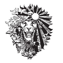 Wild Big Cat Strong Sticker 6" in - Brave King Africa Decal - for Car, Truck, Window, Laptop, Bumper, Luggage, Water Bottle, Waterproof Sticker