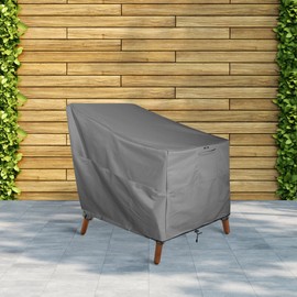 KHOMO GEAR Outdoor Chair Cover Patio Furniture Cover Waterproof Heavy Duty (Grey - Wide)