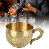 Brass Tea Cup Exquisite Embossed Patterns Retro European Small Coffee
