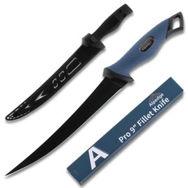 Alpedge Fishing Fillet Knife Razor Sharp Din 1.4116 German Stainless-Steel Blade Non-Slip Handles Professional Level Knives for Filleting and Boning Includes Protective Sheath (9 inch)