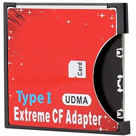 ASHATA Cámara Adaptador de Tarjeta SD a CF, Tarjeta de Memoria WiFi a Lector de Tarjetas Compact Flash, SD a CF Compact Flash Tarjeta Adaptadora Lector para G5 D60, para ,