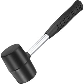 Utoolmart 20 Ounce Rubber Mallet Hammer 65mm Diameter with Anti-Slip PVC Coated Handle Tool for Floor Installation