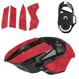 KONXISA For Logicool G502 Mouse Grip Tape (Set of 1) + Mouse Feet (Set of 1) Gaming Mouse Anti-Slip Grip Tape Ultra Thin Super Absorbent Anti Slip Tape Gaming Mouse Replacement Feet Round Edge Heavy