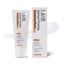 1.618 Salmon Firming Sleeping Mask with Ceramides & Hyaluronic Acid – Hydrating, Soothing, Anti-Wrinkle Overnight Face Mask for Dry & Sensitive Skin | Fragrance-Free | K-Beauty | 3.53oz