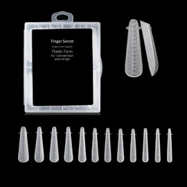 Nail Extension Forms for Poly Gel Nail Extension120pcs Twelve-Sizes with Scale Reusable Flexible Abundant Forms for Builder Gel for Nail Art Design Salon&DIy (18-2, 1)