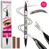 iMethod Curved Eyebrow Pen - Microblading, Liquid, 2-in-1 Dual-Ended with