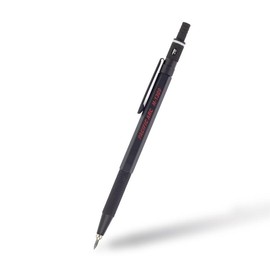 Pacific Arc | Premium Gravity Feed Technical Lead Holder All Metal Silver 2mm - Color: Black