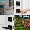 Square Exterior Door Handle with Deadbolt, Matte Black Entry Door