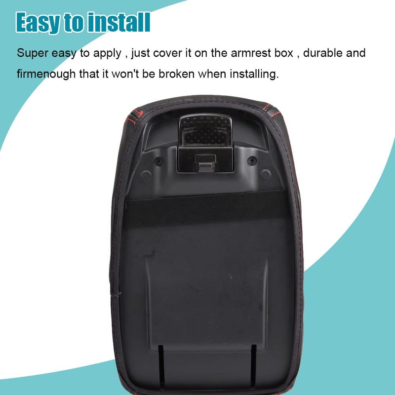 LEXLEY Armrest Box Cover Center Console Pad Waterproof Anti-Scratch Leather