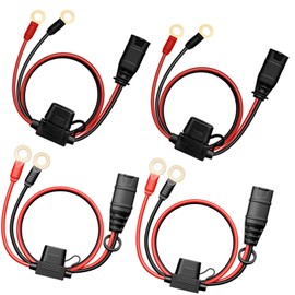 FHUIPENG Wires Harness Fit for NOCO GC008 X-Connect M10 (3/8in) XL Eyelet Terminal,Smart Batteries Trickle Charger Cable (4 Pack)