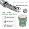 3/38" Wire Cable Rope Kit ，Vinyl Coated 304 Stainless Steel