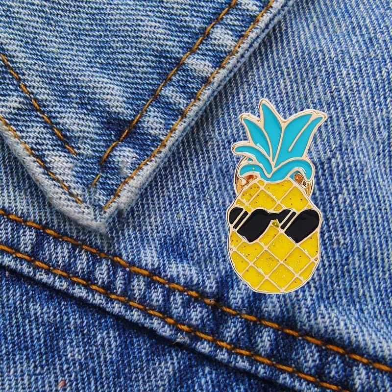 Opexicos 2Pcs Pineapple Enamel Pin Badge Brooch