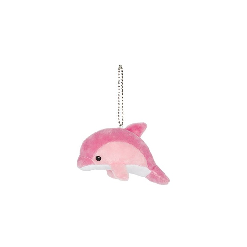 Aqua Stuffed Marine Anywhere and Friends Keychain Dolphin Pink 00080084