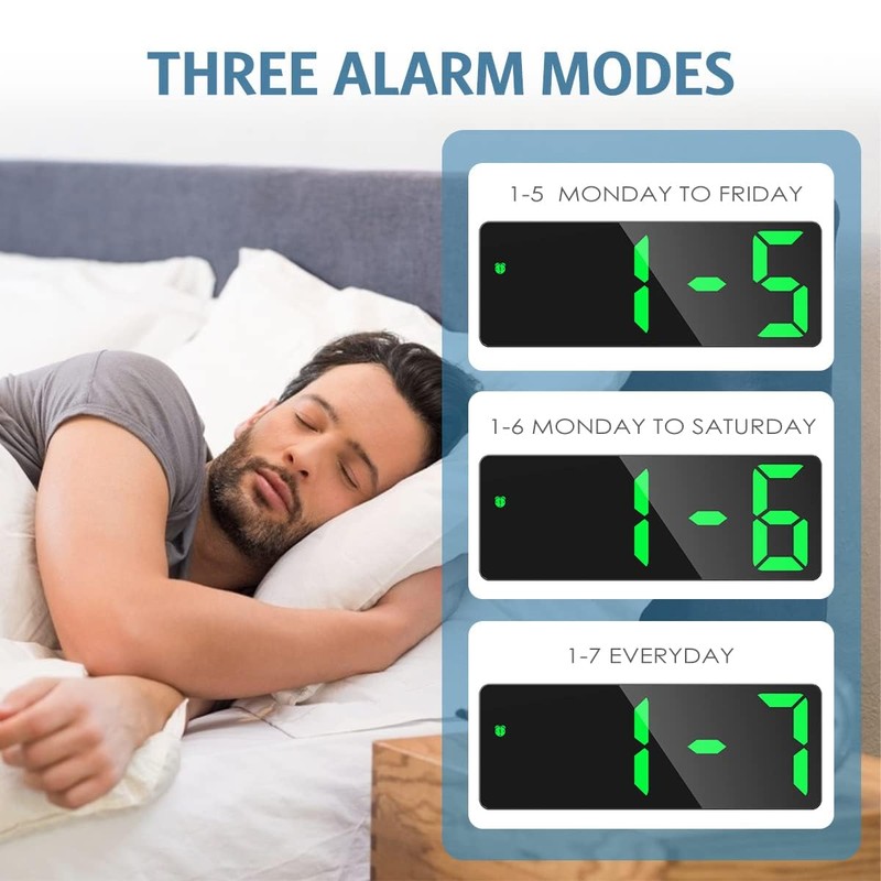 Ankilo Digital Alarm Clock, LED Clock, Table Clock with Temperature