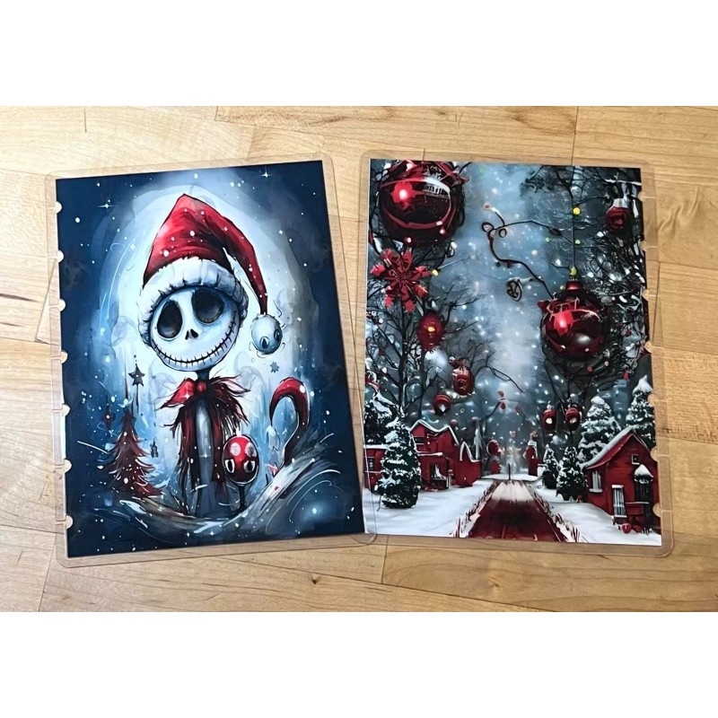 Handmade Jack Santa Skellington Night Front/Back Cover Set 4 use