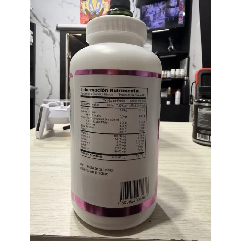 Justcollagen Colágeno Hidrolizado 240tabs 1150mg C/u Sabor Sin Sabor