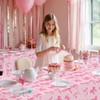 Homanu 3 Pack Pink Birthday Bow Party Decorations Tablecloths, Large