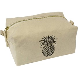 'Stylised Pineapple' Canvas Wash Bag/Makeup Case (CS00043263)