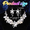 GORAIS Starfish Beach Wedding Jewelry Sets Silver Pearl Mermaid Necklace