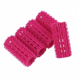 Soft Deep Pink Small Hair Rollers (5 Pcs) Hair Curl 2ea
