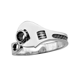 Men's Fine Jewelry Plumber Wrench Sterling Silver Ring (Size 13)