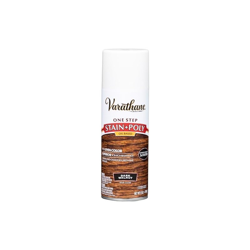Varathane 243870 Oil-Based One Step Stain + Poly Spray, 12