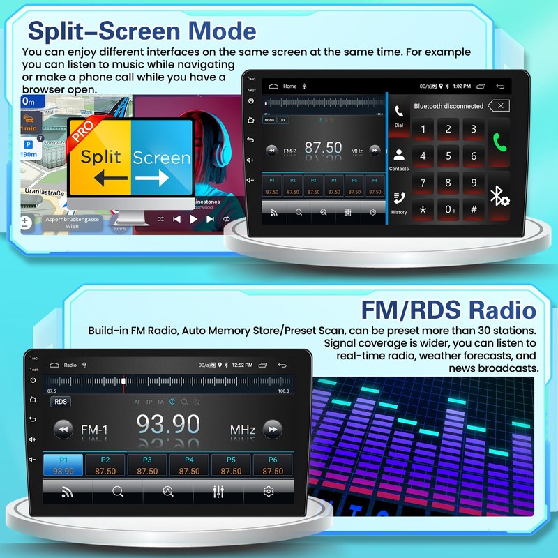 2+64GB Android Car Stereo for Honda Civic 2012-2015 Wireless Carplay