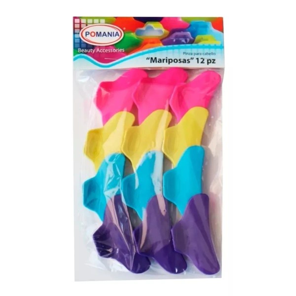 Pomania 12 Pinzas De Pelo Mariposas Colores Secciones Estética